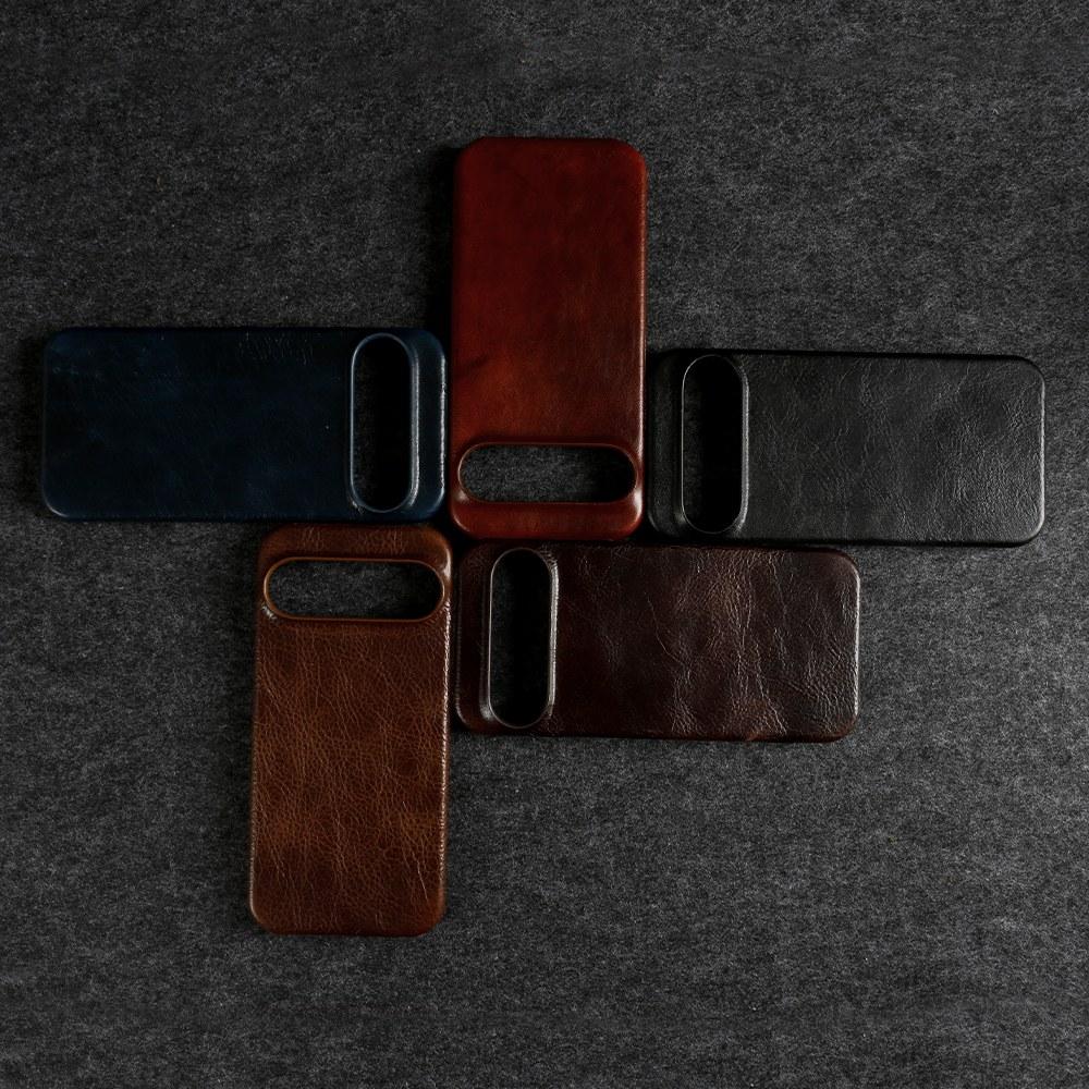 Genuine Leather Case for Google Pixel 10 Pro 9Pro 8Pro 6A 6Pro 7Pro Vintage Phone Cases Capa Back Coque Shell Carcasa