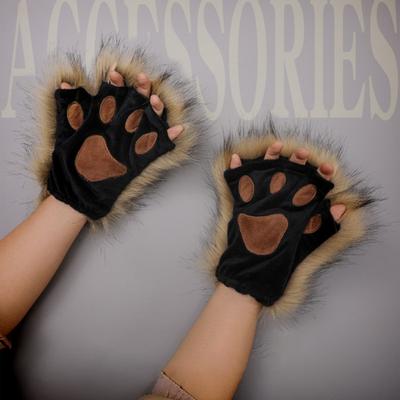 1 Pair Winter Gloves Wolf Paws Foxes Claws Mittens Friendly To Skin Thermal Insulation Gloves Party Cosplay Costume