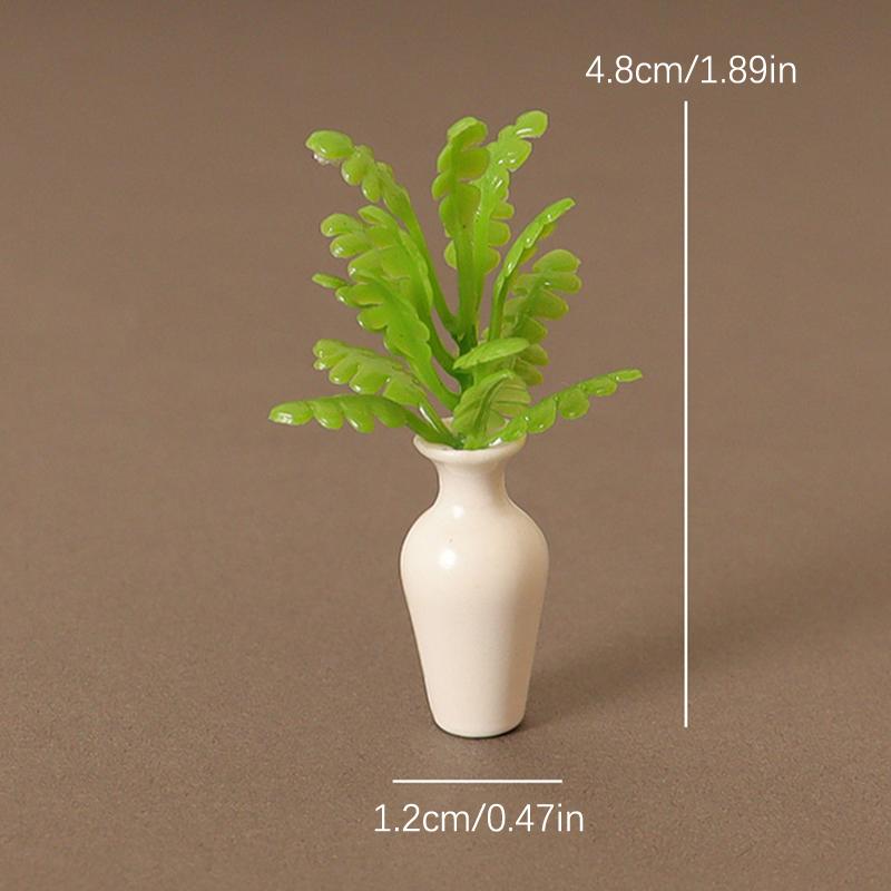 

1:12 кукольных домиков, миниатюрные зеленые растения, цветочный горшок, модель бонсай, садовый домашний декор, игрушка, аксессуары для кукольного дома