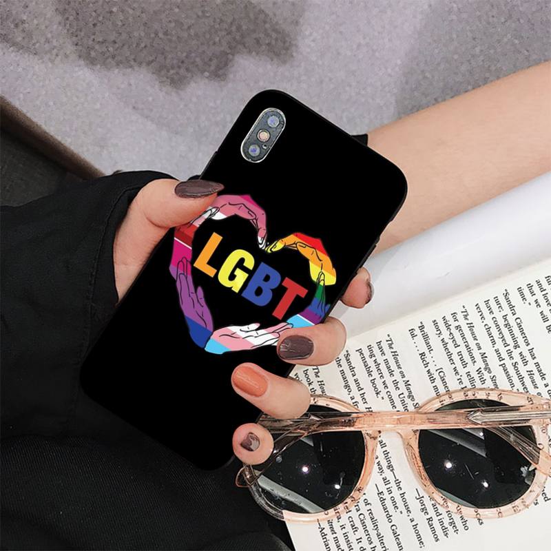 Gay Lesbian LGBT Rainbow Pride Phone Case for iPhone 11 12 13 Mini Pro Max 8 7 6 6S Plus X 5 S SE 2020 XR XS 10 case