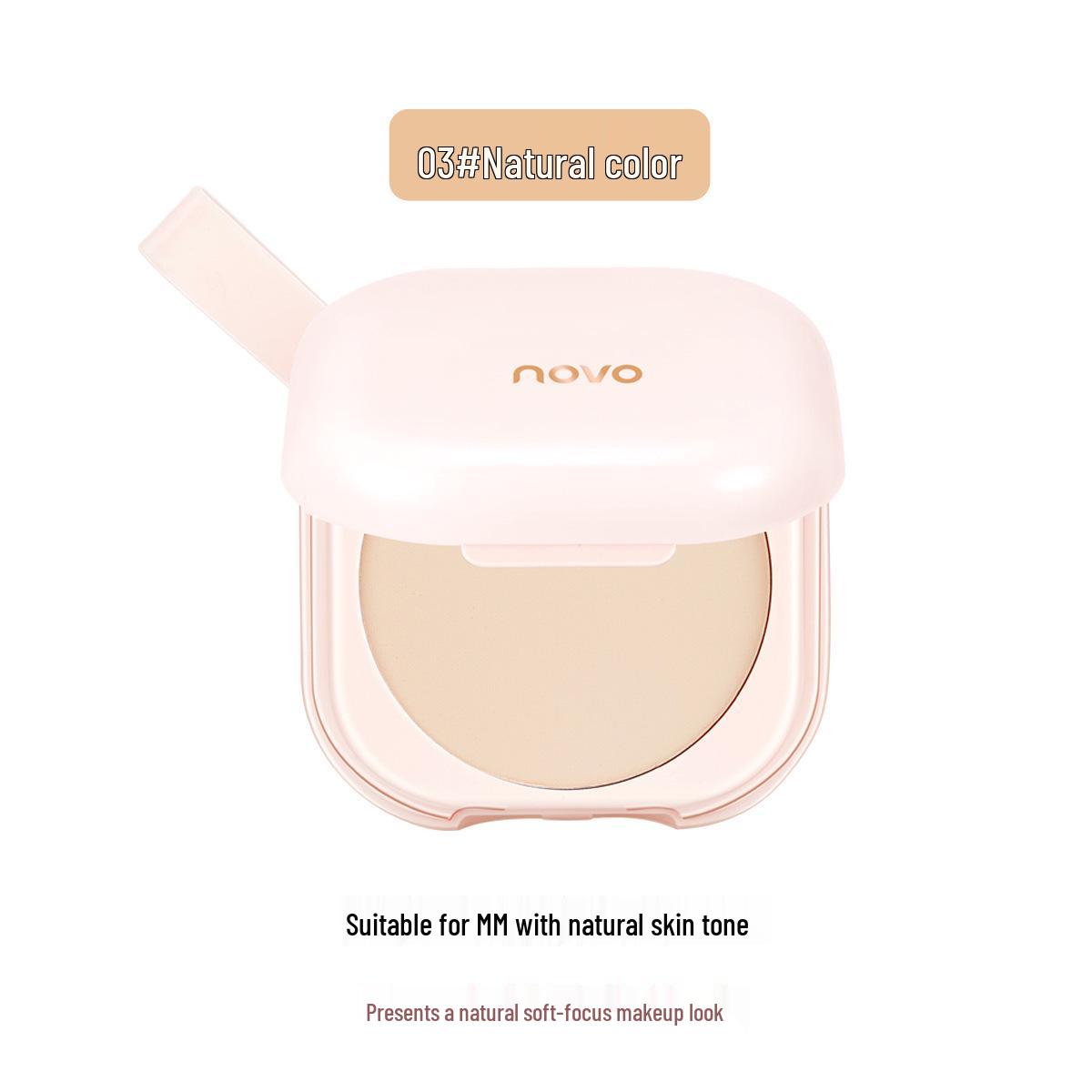 Novo Light Mist Dual-Use Matte Powder Foundation: Natural Setting & Touch-up Powder for Women (Dry/Wet Use)
