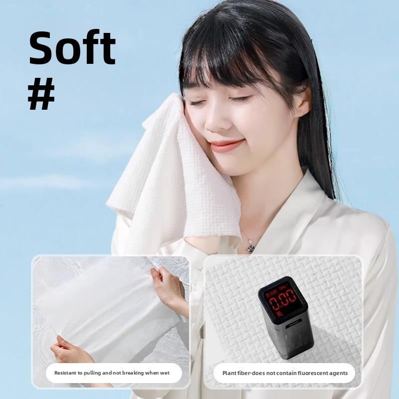 7pcs Compressed Face Towels Plant Fiber Wipes No Fluorescent Tear Resistant Silky Soft for Makeup Removing Face Cleansing Travel