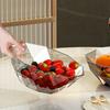 Fruit Plate Transparent Kitchen Storage Jar Safe Food Contact Snack Organizer for Snacks Vegetables Dried Fruits