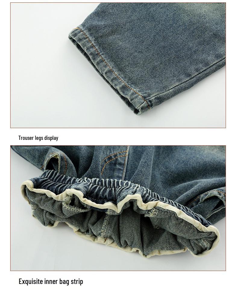 Boys' Denim Streetwear Set - 2025 Spring/Autumn Korean Style Three-Piece for Little Bad Boys