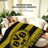 1PC Borussia Custom Name Patterned Flannel Blanket Suitable For All Seasons for Home Decor Warmth and Comfort Gifts Holiday Present