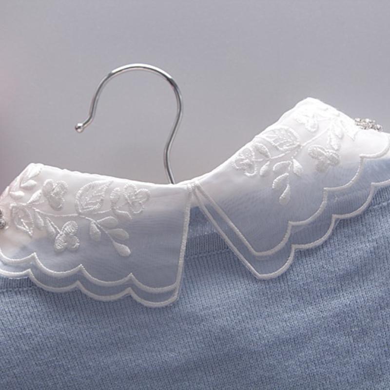 Korean blouse fake collar handmade inlaid diamond collars beaded shirt fake collars white fake collar manufacturers