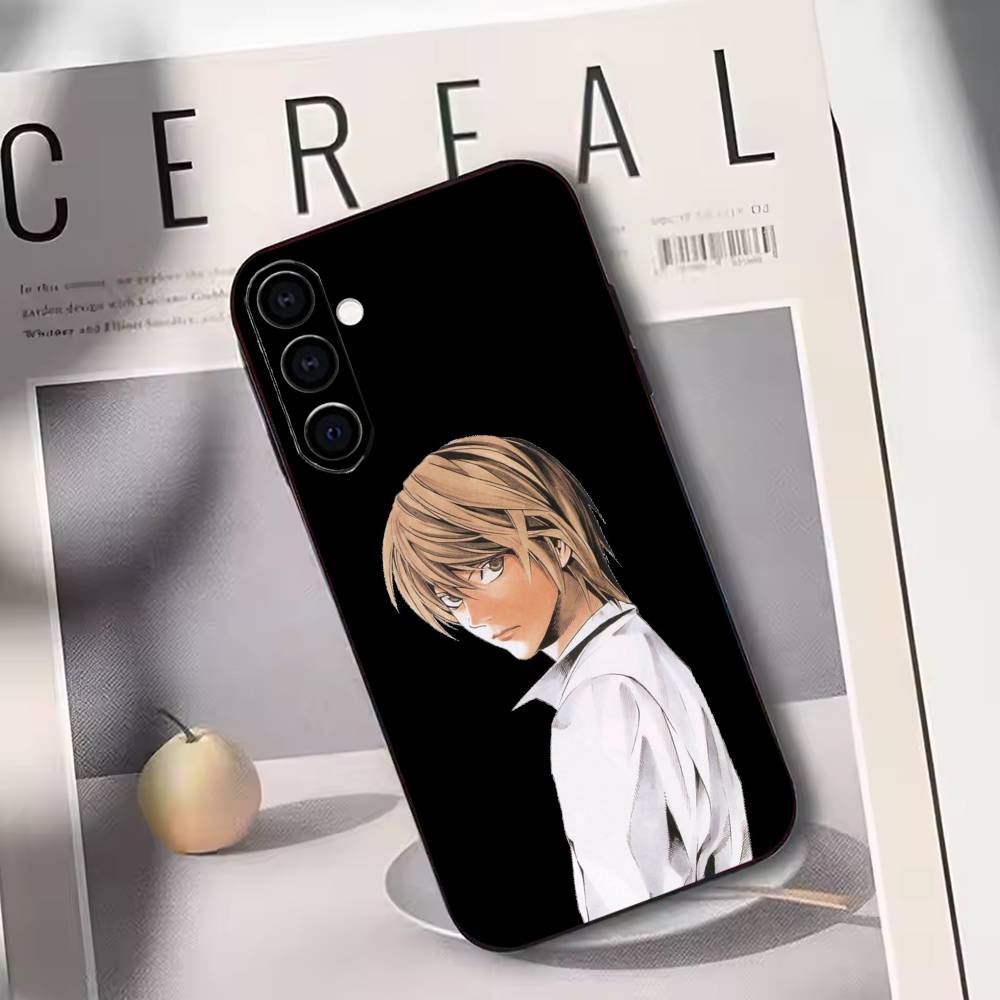 

Death Note Light Yagami Phone Case For Samsung Galaxy A73,A72,A71,A70,A53,A52,A51,Soft Silicone Black Cover Samsung a71 4g