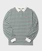 Maseumaluljeueopaeleol Multi Strip Collar Long Sleeve_Melange Gray