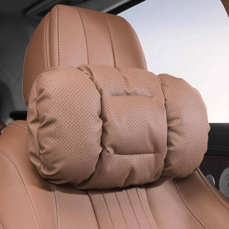 Adjustable Premium Car Seat Headrest Cushion And Lumbar Support Pillow For Drivers Long Trip Fatigue Relief Universal
