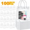 Sacchetti Regalo in PVC Trasparente con Manico – Confezione da 50 Pochette Trasparenti per Cosmetici, Gioielli e Bomboniere