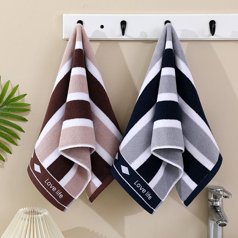 Towel Cotton Pure Cotton Color-Woven Jacquard Thickened Household Absorbent Face Towel Gift Gaoyang County Factory Polyester Cotton