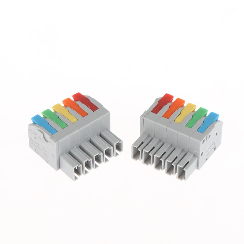 2/4 Pezzi Morsettiera a Innesto per Connettori a Capocorda Mini Connettori Rapidi per Fili Connettori Elettrici Universali Compatti