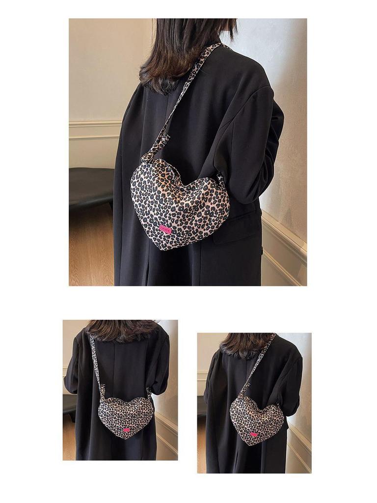 Chic Leopard Print Crossbody Bag - Spring Style, Versatile Women's Handbag for Students, Retro Casual Single Shoulder Bag.