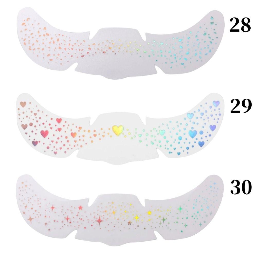 6Pcs Sparkle Freckle Tattoo Long Lasting Face Tattoo Sticker Disposable Face Temporary Tattoo Party