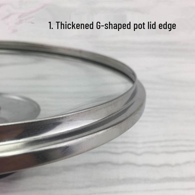 Tempered Glass Pot Lid for Wok, Soup Pot, Steamer, Frying Pan, Stainless Steel Electric Cookware, Induction Compatible