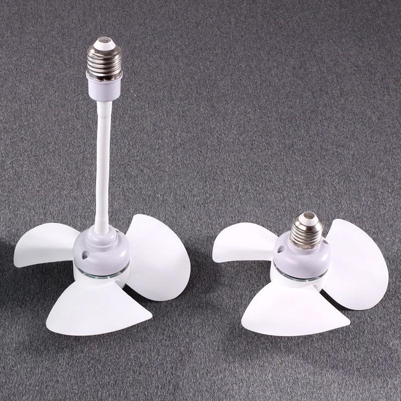5W Small Cooling Fan E27 Screw Home Ceiling Fan Desktop Electric Fan For Kitchen Bedroom Dormitory Living Room Study Table Fans