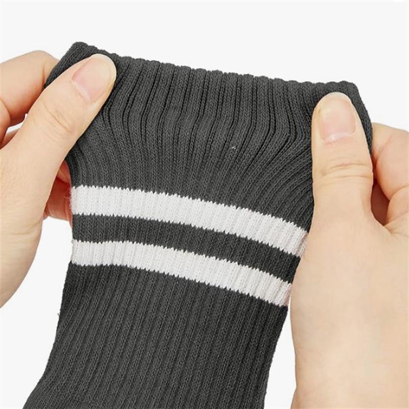 Women's Anti-Slip Yoga Socks - Mid-Calf Cotton Pilates Fitness Socks with Shark Pattern