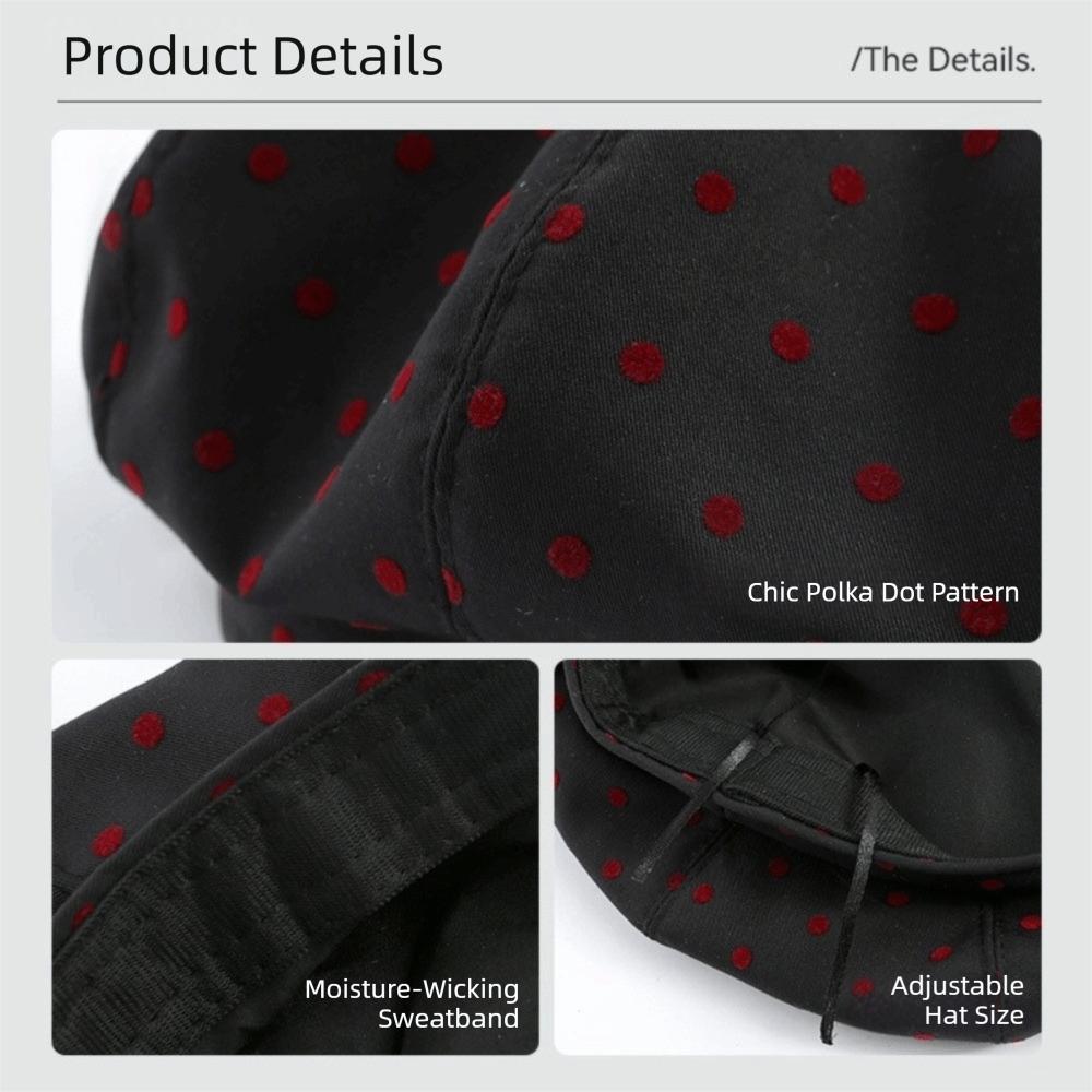 Literary Polka Dot Berets Artistic Newsboy Hat Versatile Painter Hat for Women