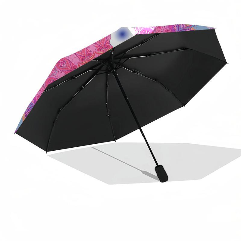 1pc Chakra Meditation Mandala Art Umbrella with Plastic Handle,Suitable for All Seasons Home Travel Outdoor UmbrellaDD212