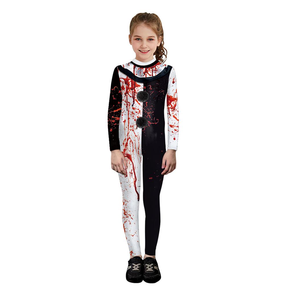 Broken Soul Clown Cosplay Costume New Christmas Halloween Costume Horror Hood Tights Onesie