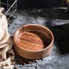 North American Walnut Cup Holder, Coffee Cup Saucer, Rectangular Round Solid Wood Coaster, Engraved Text