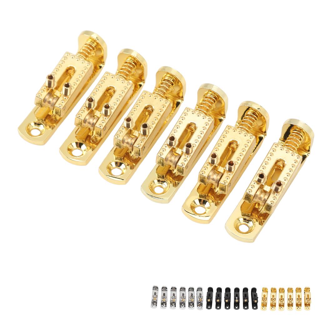 6Pcs Guitar Bridge Saddle Metal Height Adjustable 3 4 5 6 7 String Electric Guitar Bridge Saddle for