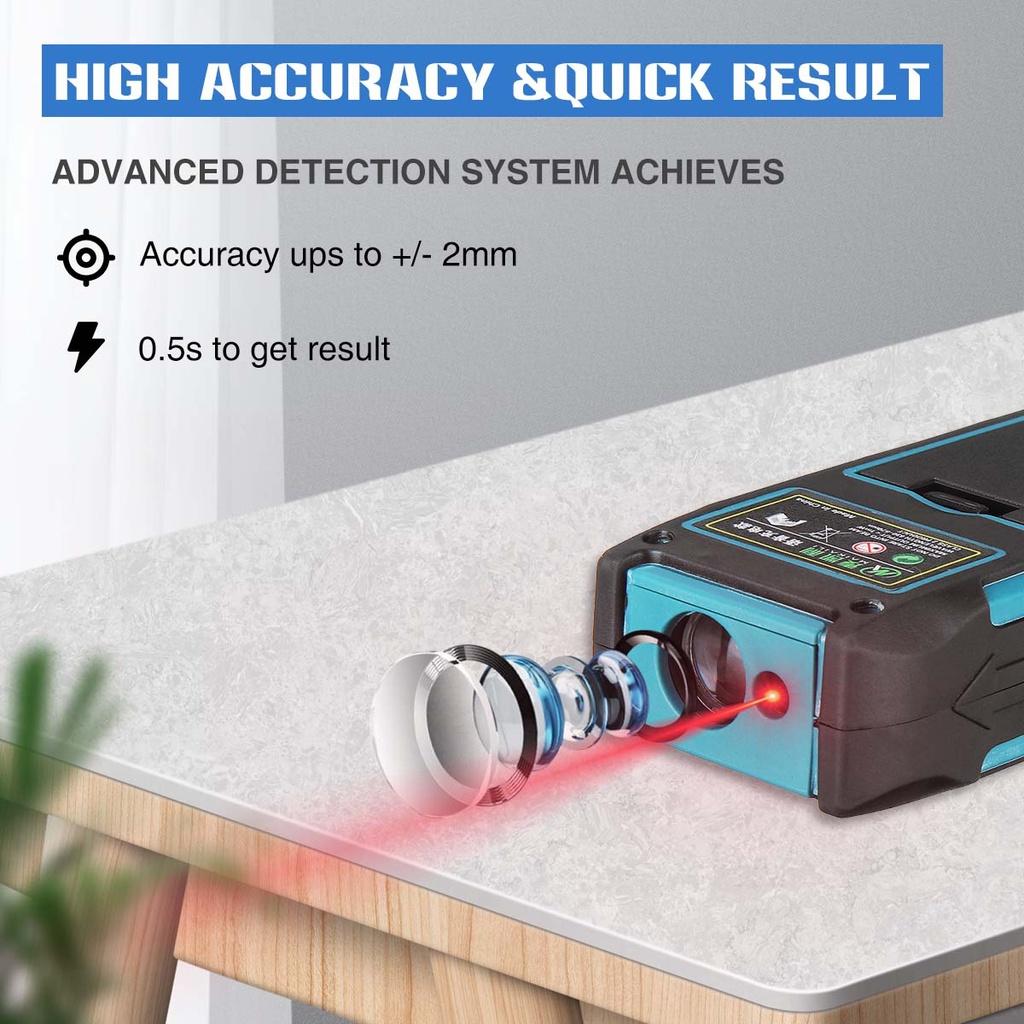 40m/60m/80m/100m/120m Lazerinis Skaitmeninis Matavimo Juosta Lazerinis Atstumo Matuoklis Lazerinis Diapazono Ieškiklis Matavimo Juosta Lazerinis Ieškiklis 120x51x29mm