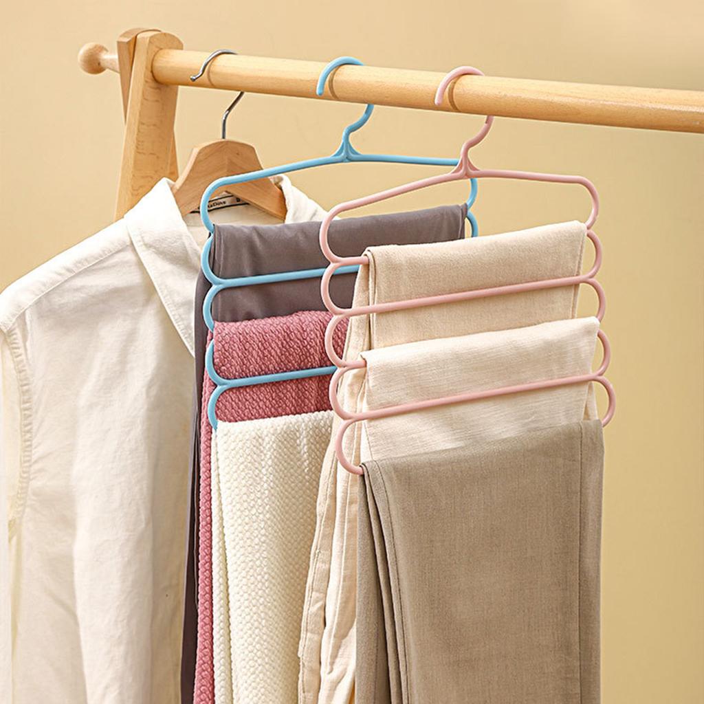 Jean Hangers Pant Organizer Space-Saving Trouser Rack for Jacket Skirt Sweater Jeans