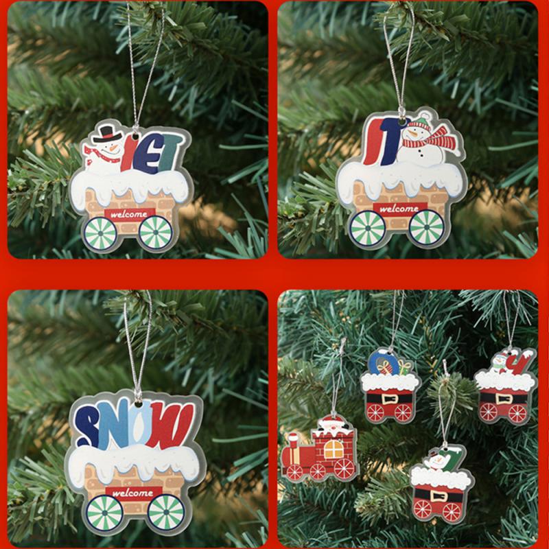 Window Decorations Holiday Gifts Health And Environmental Protection Household Products Christmas Ornaments Vivid Small Train