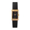 [Lumten] Lumten Grid Women's Leather Band Watch Black Gold