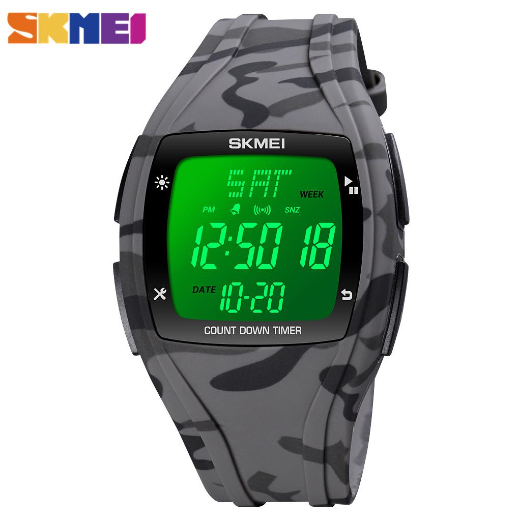 Orologio Digitale Sportivo Uomo In Silicone Nero, Con Cronometro, Sveglia, Conto Alla Rovescia, Retroilluminazione LED, Impermeabile 3 ATM, Per Attività Outdoor - copertina