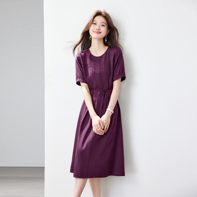 Srcr 19 Momme Houndstooth Mulberry Silk Dress XL