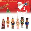 Pcs Nutcracker 6 Soldiers Wooden Pendant Hanging Decorations Gift Christmas