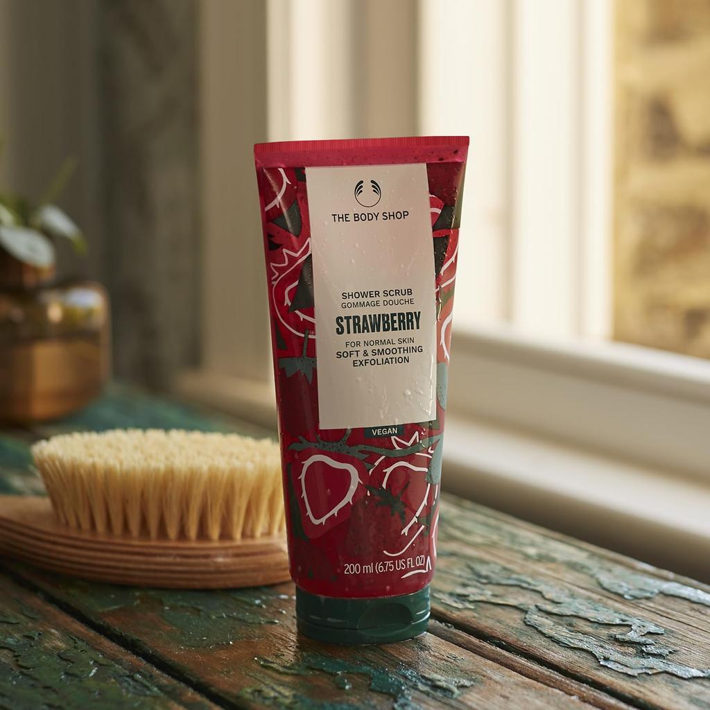 The Body Shop Shower Scrub ST 200mL [Official] (Strawberry Scent) [Authentic]