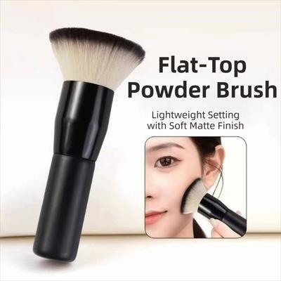 Wood Handle Loose Powder Brush Soft Fiber Face Contouring Brush Makeup Brush  for Blush Application