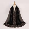 New Middle East black embroidered headscarf, Indonesian Malay fashion headscarf, shawl scarf