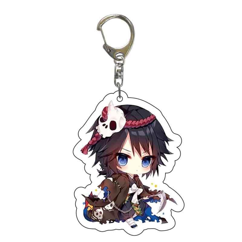 Demon Slayer Keychain Cute Anime Keychain Ingenious Cartoon Key Ring Student Bag Charm Tanjiro Kamado Nezuko Hashira Gifts for