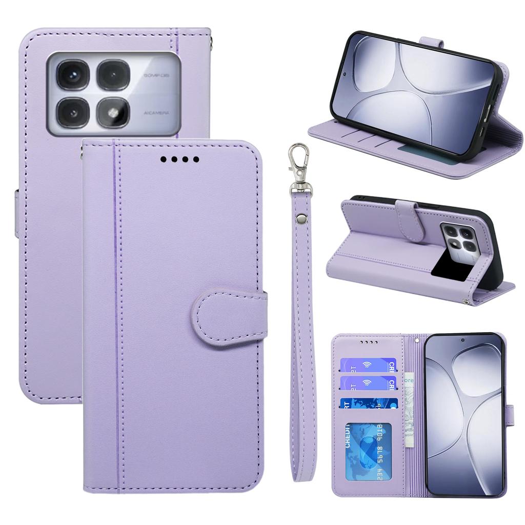 For Xiaomi Redmi K70 Ultra Wallet Case Magnetic Snap Leather Phone Cover with Strap