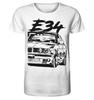 E34 Car Tshirt Male Oversized T-Shirt Men Harajuku Streetwear Tees Retro S Streetwear