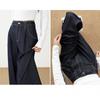 Womens High-Waisted Wide-Leg Tencel Denim Pants Loose Straight Cut Breathable