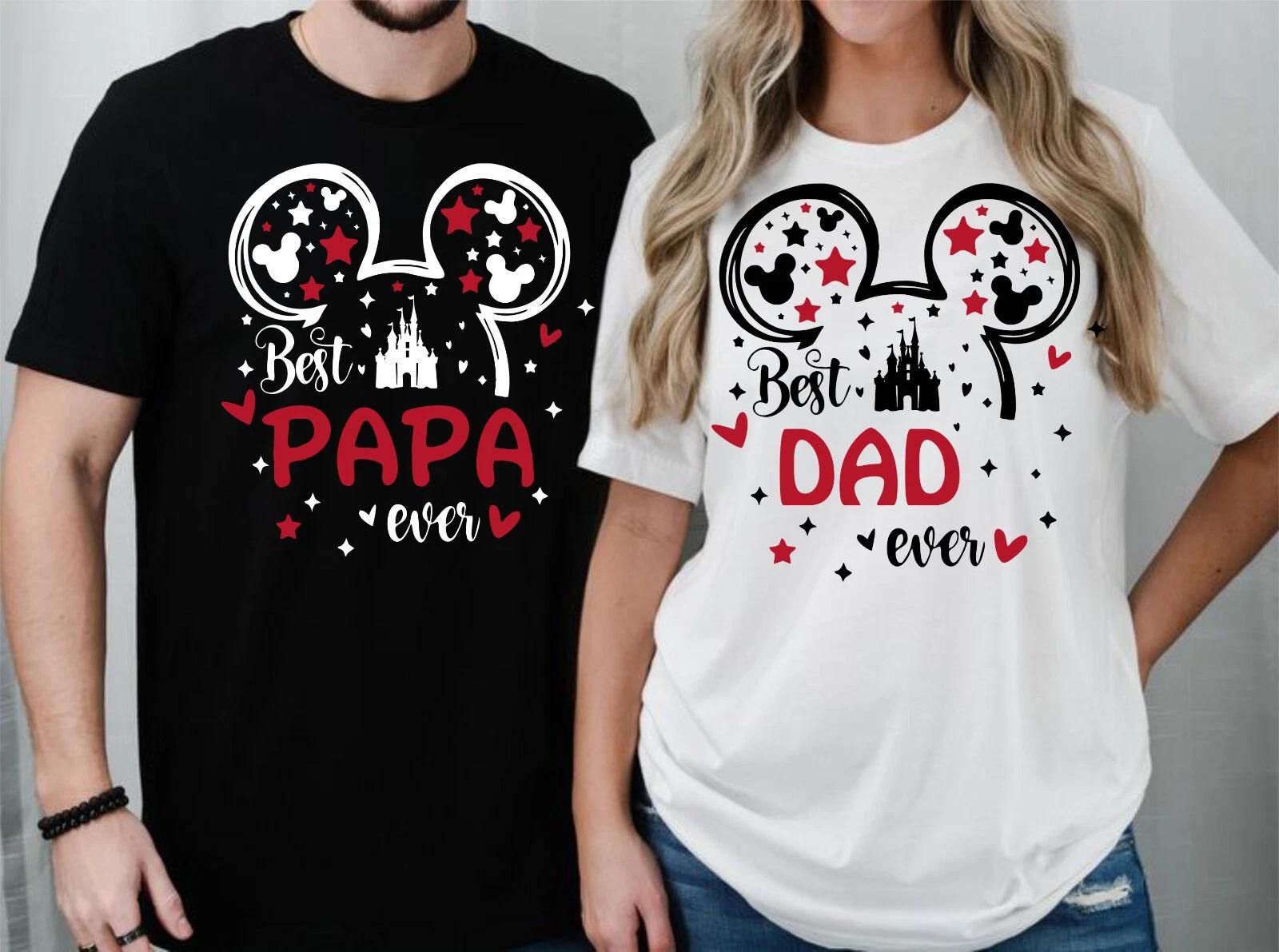 Best PAPA/DAD Ever T-Shirt, Father’s Day Gift Shirt, Disneyland Dad Mickey Tee 3XL