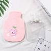 Hot Water Bottle for Women, Portable Mini Cute Plush Small Size, Filled with Water, for Warming Hands and Stomach, Specifically for Use in Bed