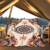 1pc Mandala Pattern Print Outdoor Blanket, Lightweight Polyester,