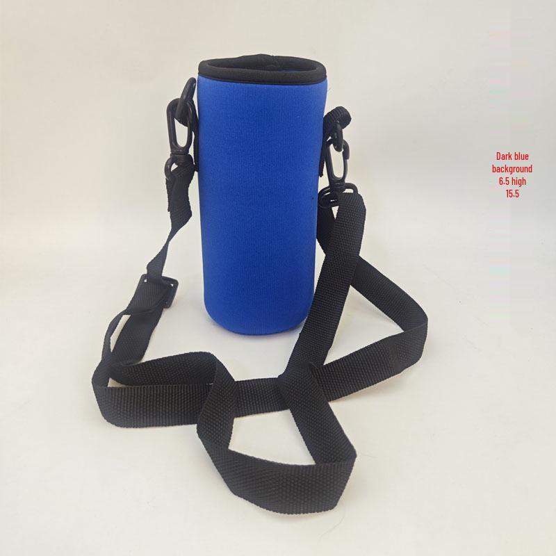 Isolierte Crossbody-Neoprenhülle für Glaswasserflaschen: Tragbare, verbrühsichere, hitzebeständige Schutzhülle