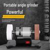 Multi-functional Desktop Mini Grinding Machine: Electric Knife Sharpener, Rust Remover & Polisher with Coarse and Fine Double Sanding Wheels