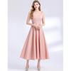 Chic Sleeveless Camisole Dress with Waist-Cinching Flared Skirt