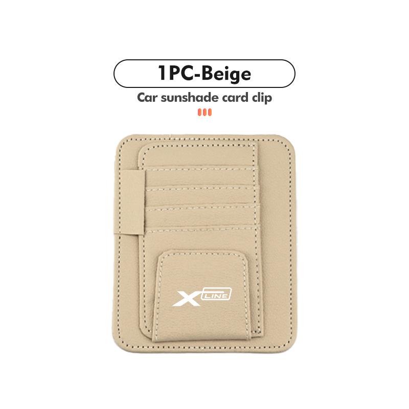 Car Sun Visor Organizer Multi-Pocket Business Card Storage Accessory For KIA Cerato Proceed Venga Stonic Picanto Sorento Stinger