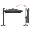 Roma Sun Umbrella with LED Light Strips Anthracite 351 X 250 X 253 Cm