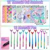 110PCS Mermaid Party Favors Mermaid Birthday Decorations Include Pen Notepad Metallic Scrunchies Slap Bracelet Gift Bag Sticker