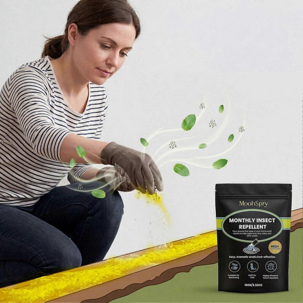 MoonSpry Insect Repellent Powder  Natural Pest Control for Garden Patio Home Warehouses Long Lasting